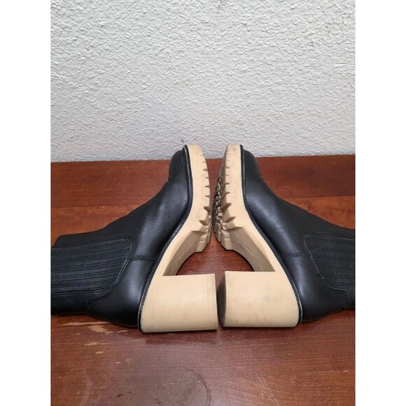 Dolce Vita Black Heeled Ankle Boots Elastic Side Panels Women's Size 8 - Picture 5 of 8